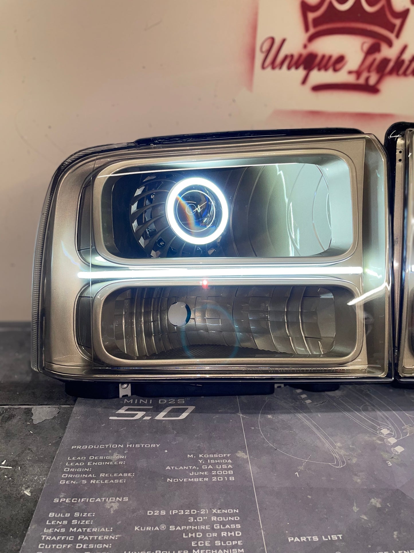 Pre Built 2005-2007 Ford Super Duty Headlight (Stage 2)