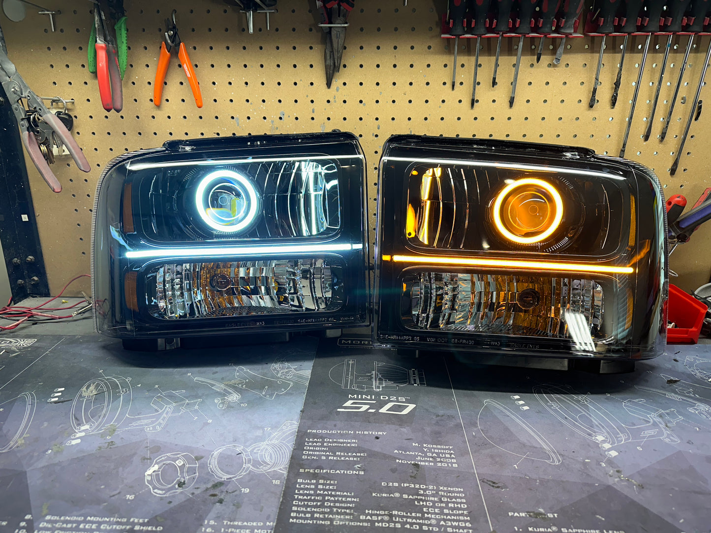 Pre Built 2005-2007 Ford Super Duty Headlight (Stage 1)